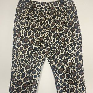 Worthington Leopard print modern fit ankle length dress pants